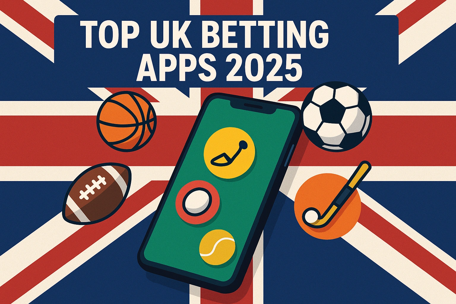 Top UK betting apps displayed on smartphone