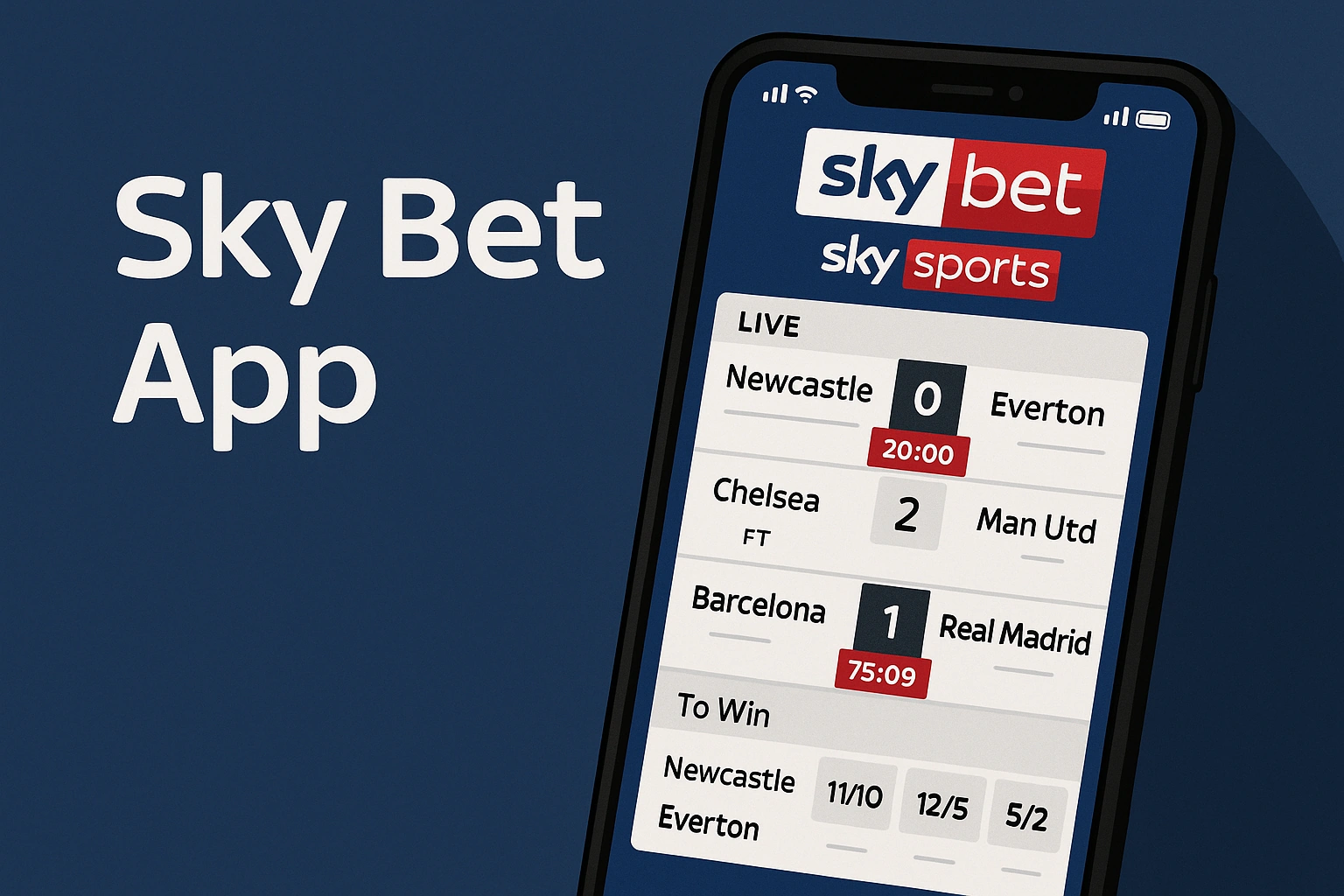 Sky Bet mobile app interface