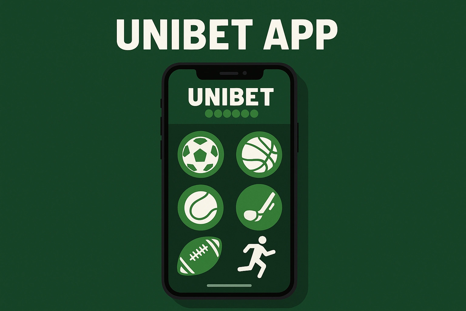 Smartphone displaying Unibet betting app
