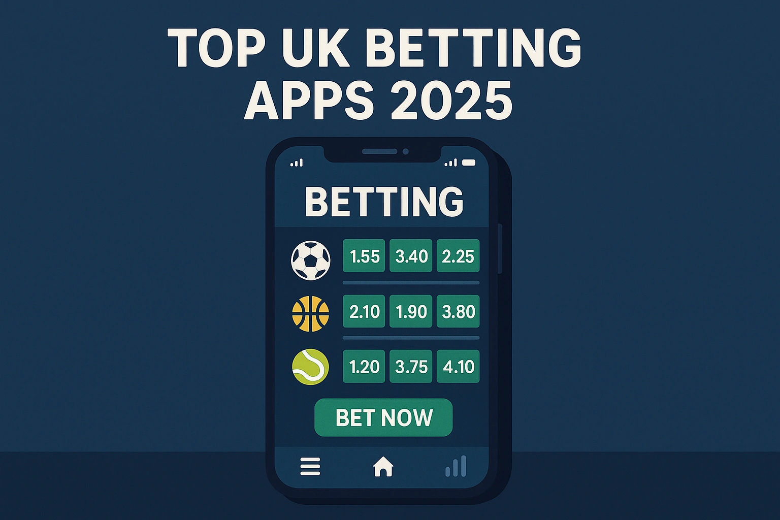Smartphone showing UK betting app interface