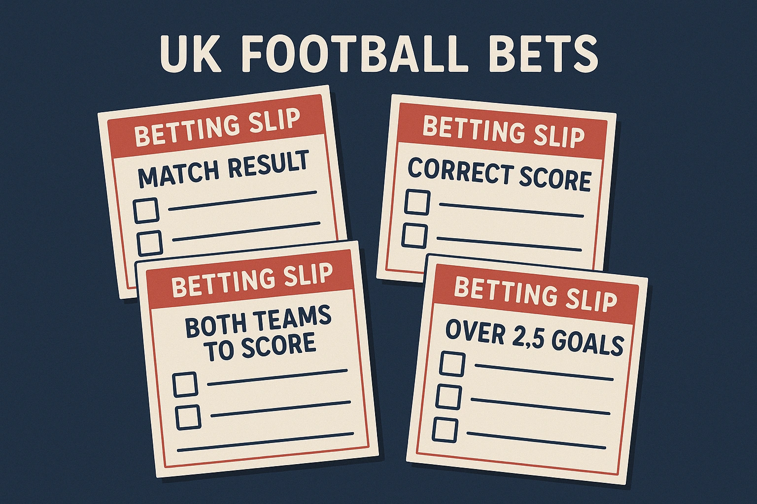 Betting slips and UK football markets