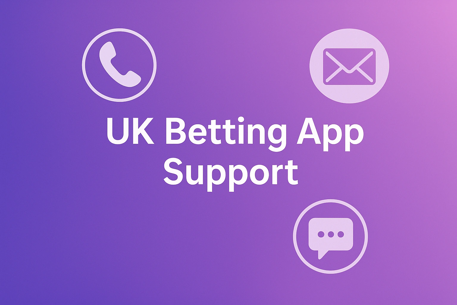 UK betting app customer support icons