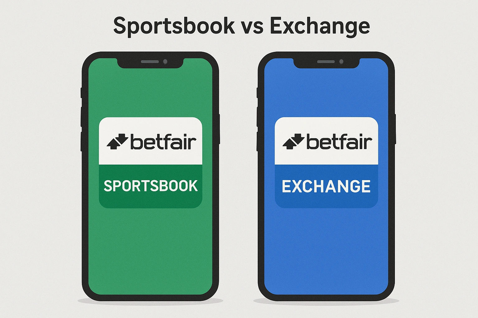 Comparison of Betfair Sportsbook and Exchange apps