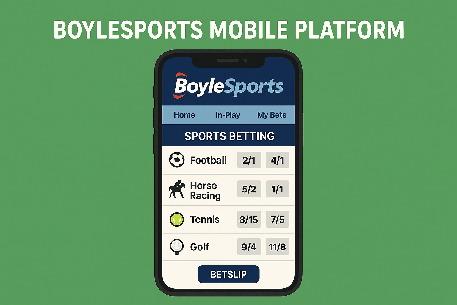 Smartphone showing BoyleSports betting app