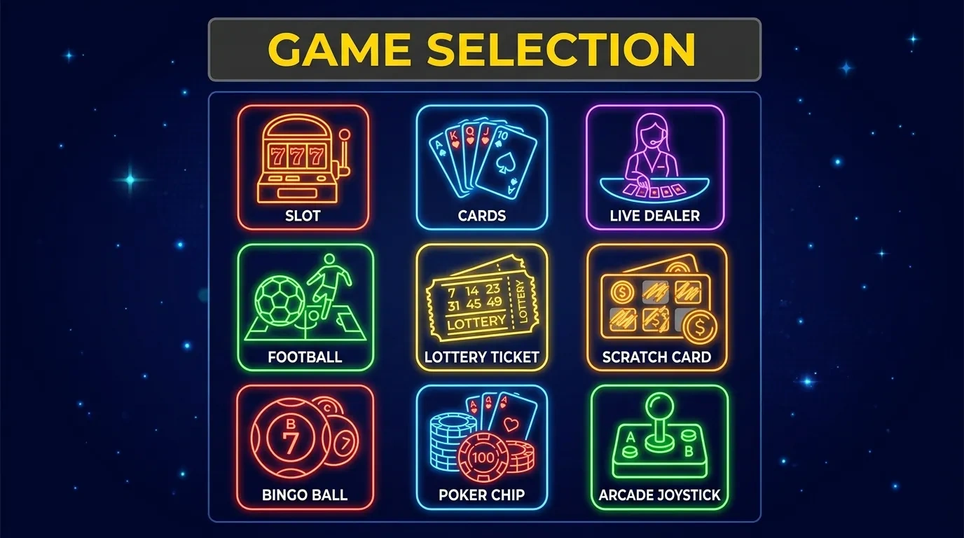 Non GamStop casino game categories and selection options