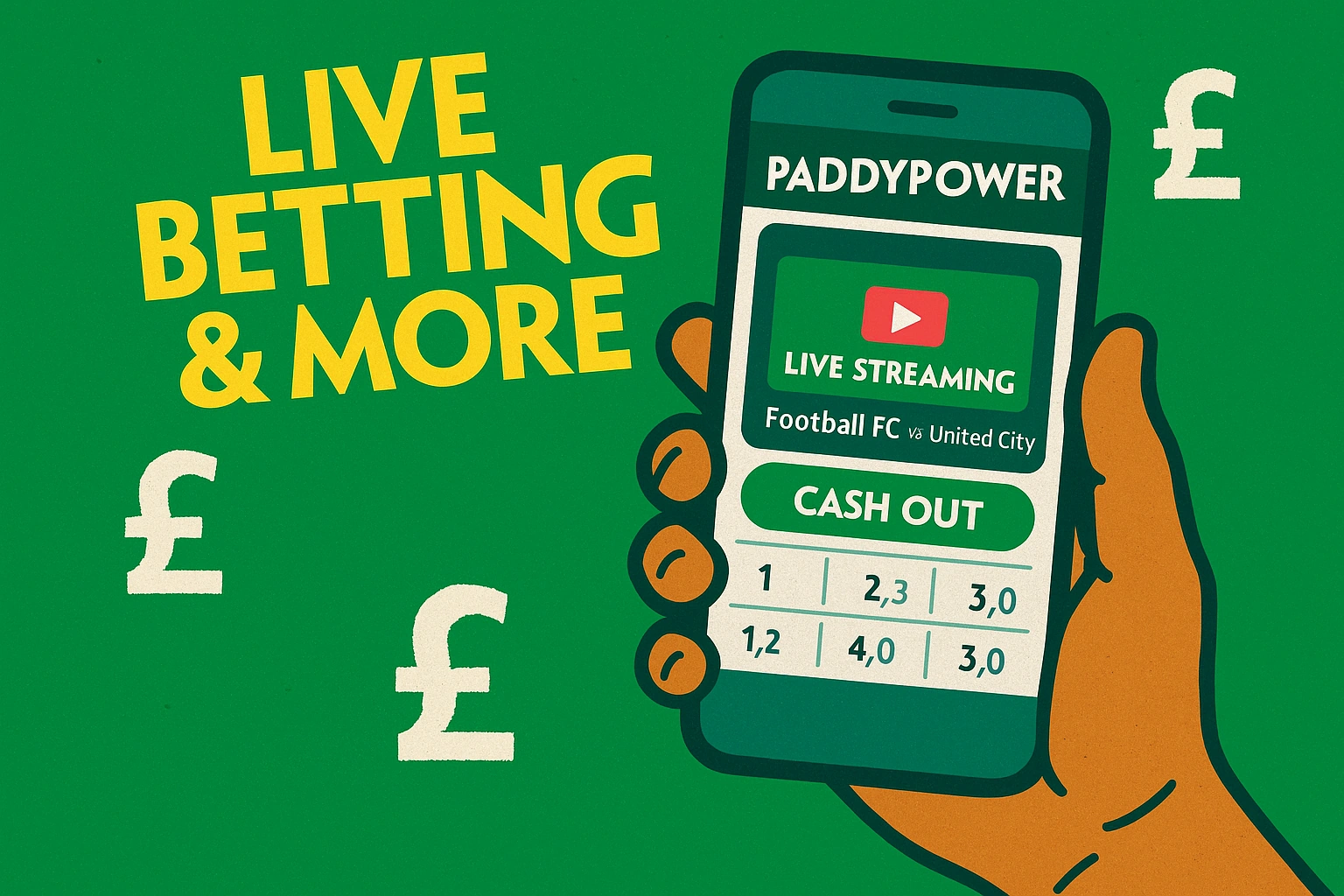 Paddy Power betting app on smartphone